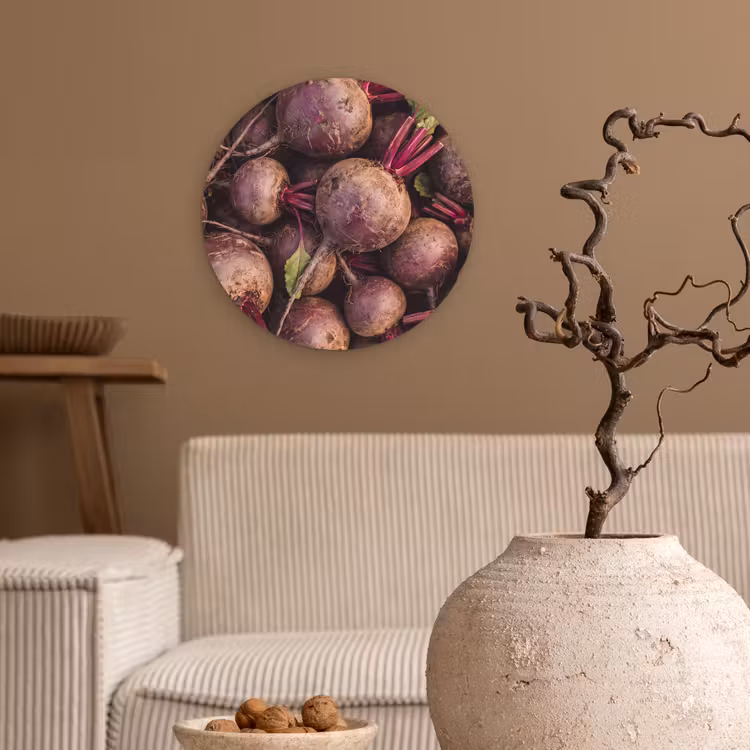 Wall circle - Glass - Vegetable - Red - Natural - Groente - Rood - Natuur Wandcirkel plexiglas klein
