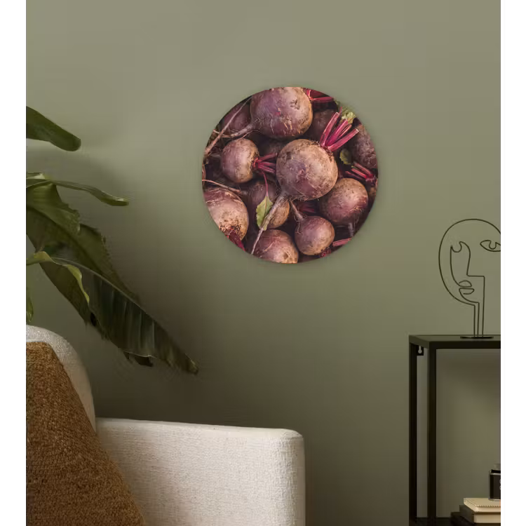 Wall circle - Glass - Vegetable - Red - Natural - Groente - Rood - Natuur Wandcirkel plexiglas klein