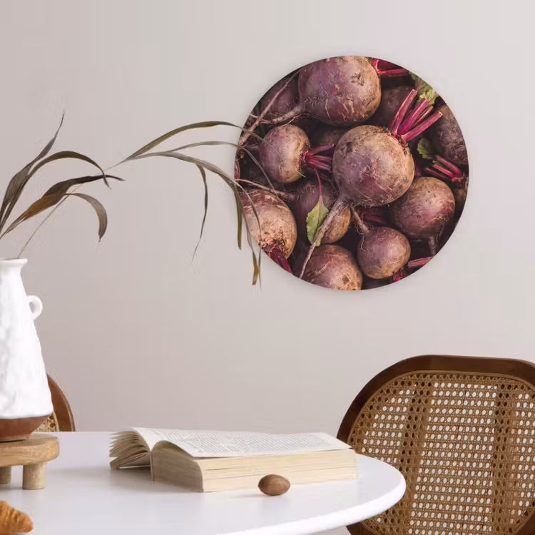 Wall circle - Glass - Vegetable - Red - Natural - Groente - Rood - Natuur Wandcirkel plexiglas klein