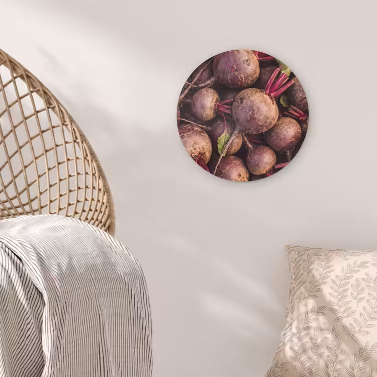 Wall circle - Glass - Vegetable - Red - Natural - Groente - Rood - Natuur Wandcirkel plexiglas klein