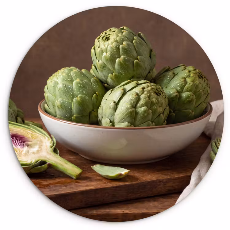 Wall circle - Glass - Vegetables - Artichoke - Kitchen - Groenten - Artisjok - Keuken Wandcirkel plexiglas klein