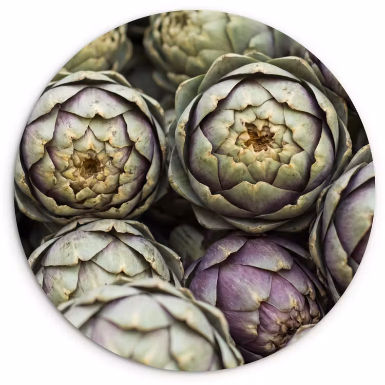 Wall circle - Glass - Vegetables - Fresh - Food - Groenten - Vers - Eten Wandcirkel plexiglas klein