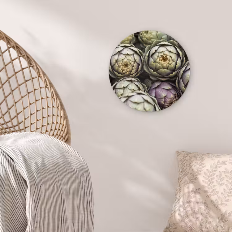 Wall circle - Glass - Vegetables - Fresh - Food - Groenten - Vers - Eten Wandcirkel plexiglas klein