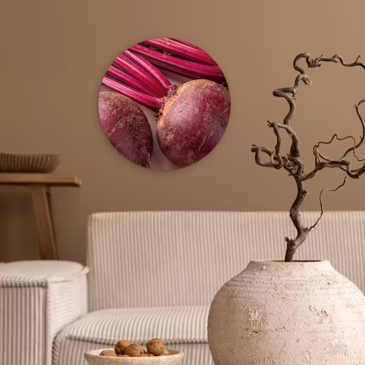 Wall circle - Glass - Vegetables - Red - Fresh - Groente - Rood - Vers Wandcirkel plexiglas klein