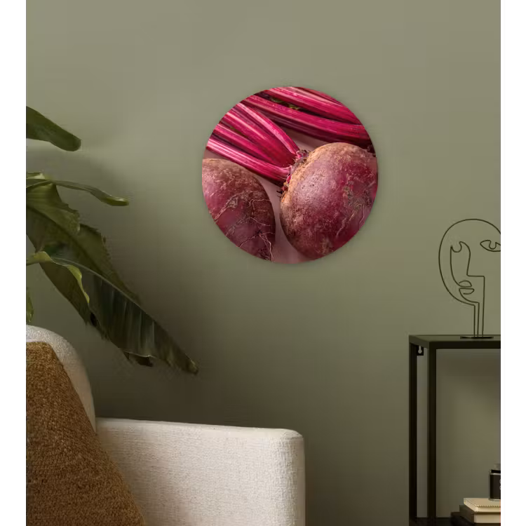 Wall circle - Glass - Vegetables - Red - Fresh - Groente - Rood - Vers Wandcirkel plexiglas klein