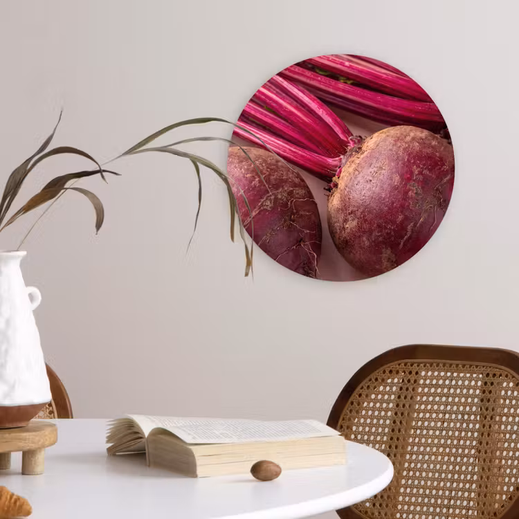 Wall circle - Glass - Vegetables - Red - Fresh - Groente - Rood - Vers Wandcirkel plexiglas klein