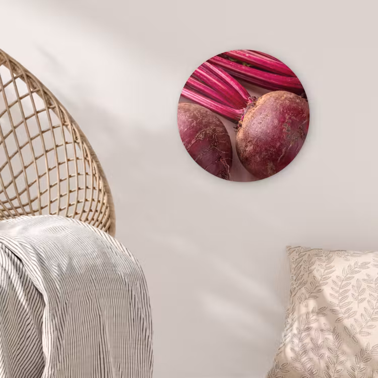 Wall circle - Glass - Vegetables - Red - Fresh - Groente - Rood - Vers Wandcirkel plexiglas klein