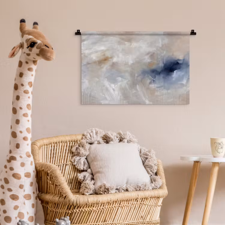 Abstract - Wolken - Sfeer - Modern - Beige Wandkleed katoen klein -wsfeer5_kind