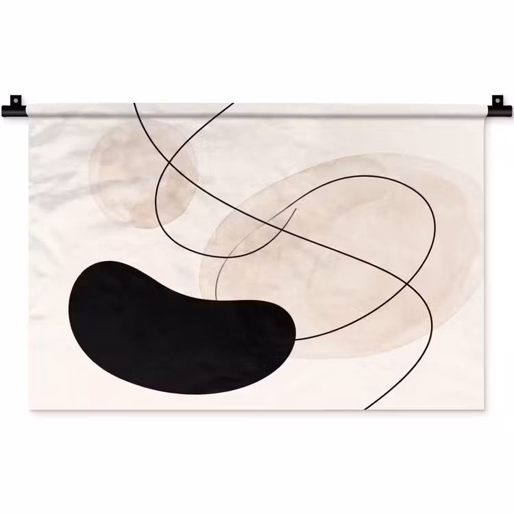 Wall Hanging - Abstract - Forms - Art - Abstract - Vormen - Kunst Wandkleed katoen klein