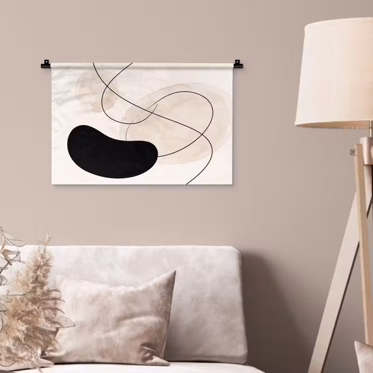 Wall Hanging - Abstract - Forms - Art - Abstract - Vormen - Kunst Wandkleed katoen klein