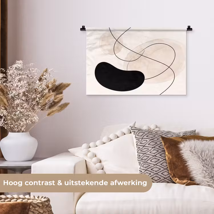 Wall Hanging - Abstract - Forms - Art - Abstract - Vormen - Kunst Wandkleed katoen klein
