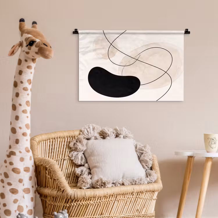 Wall Hanging - Abstract - Forms - Art - Abstract - Vormen - Kunst Wandkleed katoen klein