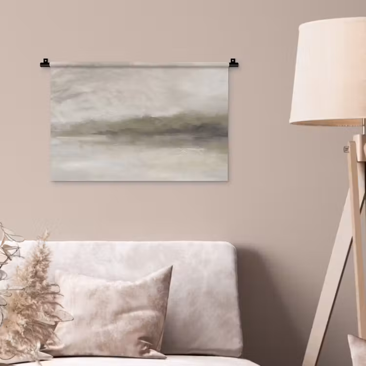 Abstract - Landschap - Nevel - Modern - Grijs Wandkleed katoen klein -sfeer4