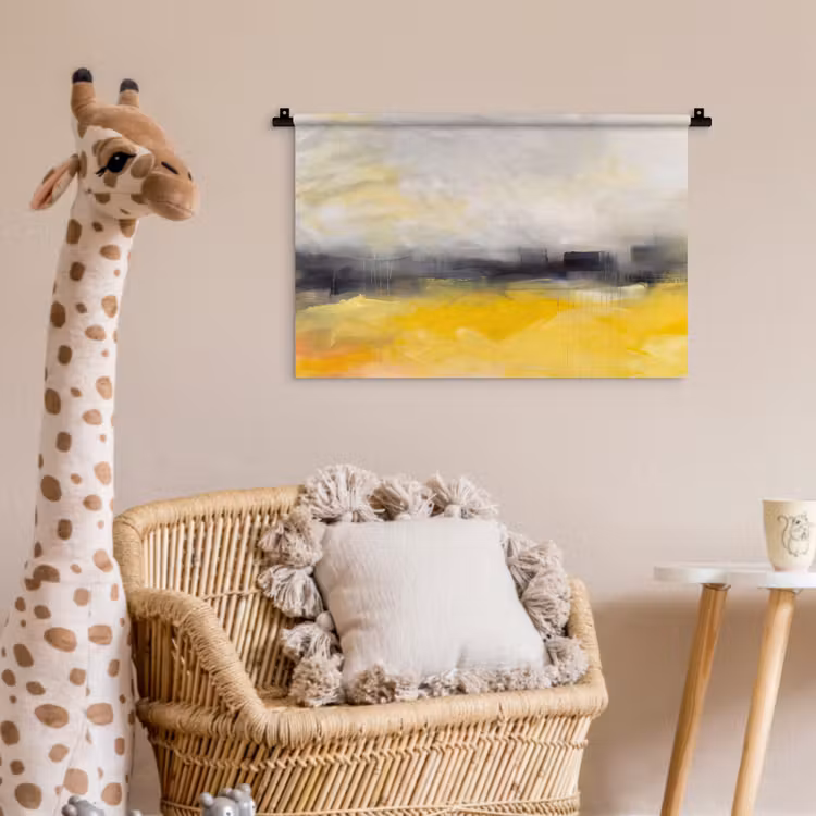Abstract - Landschap - Modern - Geel Wandkleed katoen klein -wsfeer5_kind