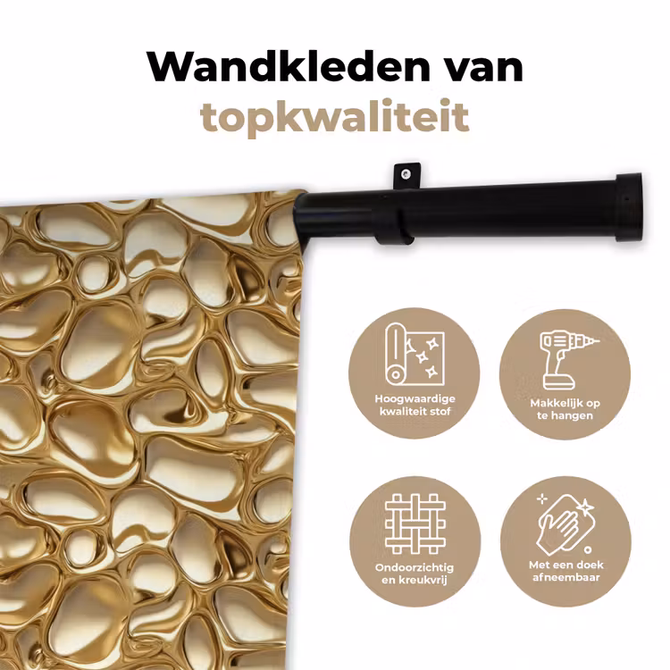 Abstract - Modern - Goud Wandkleed katoen klein 269 -sfeer2