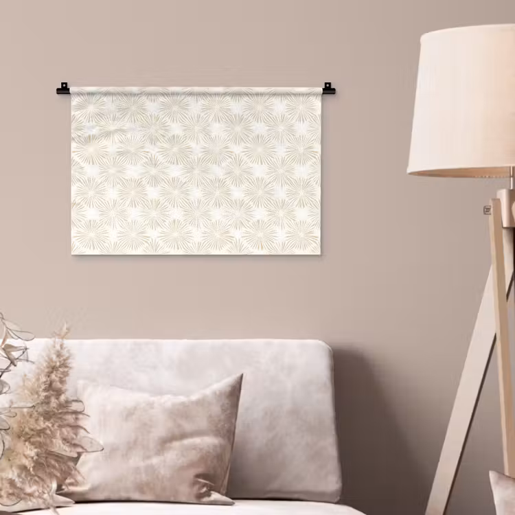Abstract - Motief - Beige Wandkleed katoen klein 269 -sfeer4