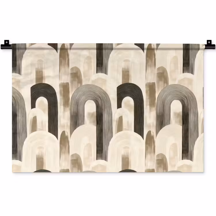 Abstract - Patroon - Bogen Wandkleed katoen klein 269 -zz3d