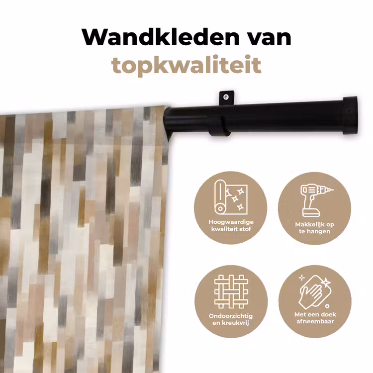 Abstract - Patroon - Kwaststreken Wandkleed katoen klein 269 -sfeer2