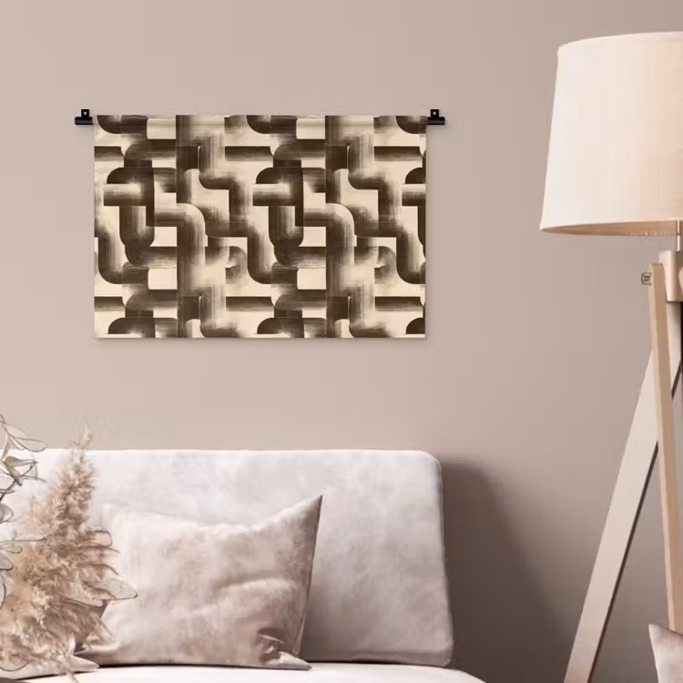 Abstract - Retro - Zwart Wandkleed katoen klein 269 -sfeer4