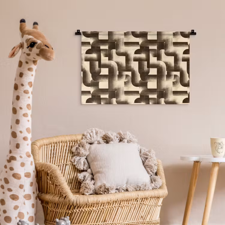 Abstract - Retro - Zwart Wandkleed katoen klein 269 -wsfeer5_kind