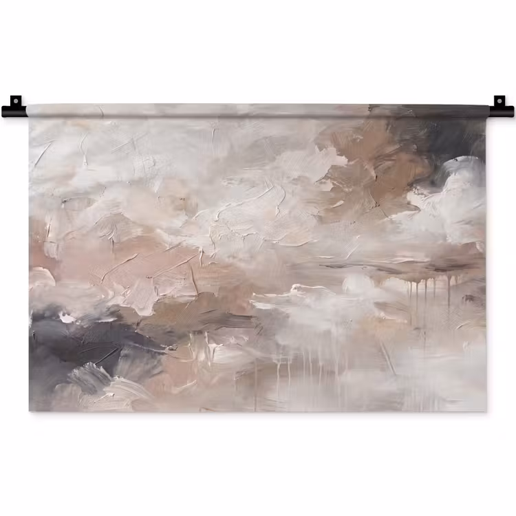 Abstract - Textuur - Kunst - Modern - Beige Wandkleed katoen klein -zz3d