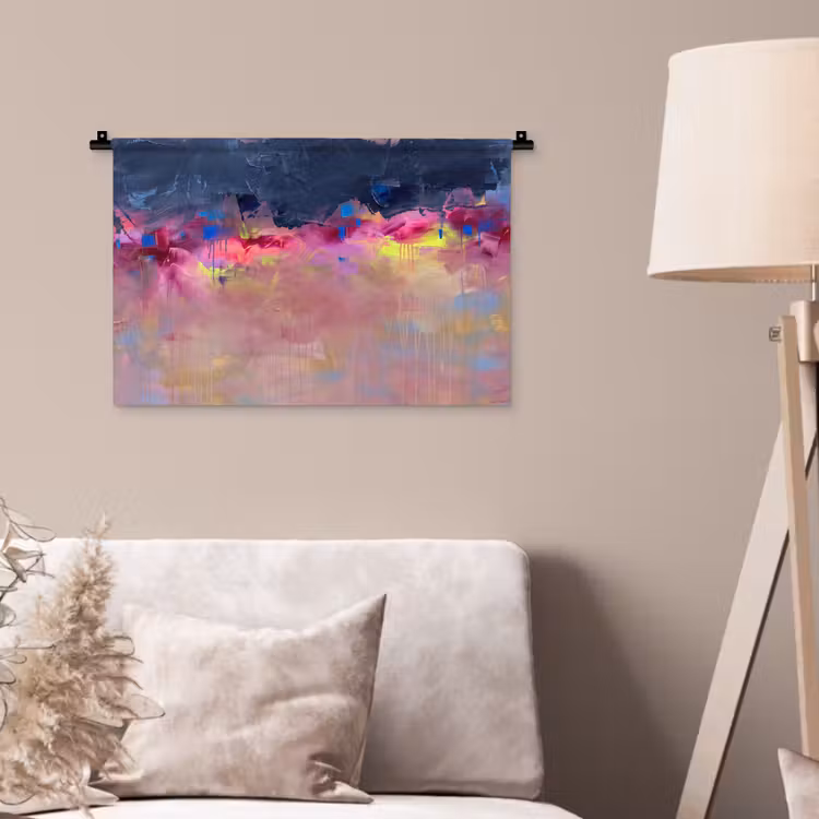 Abstract - Textuur - Kleuren - Modern - Roze Wandkleed katoen klein -sfeer4