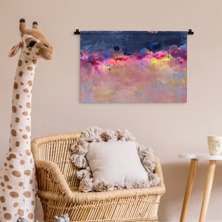 Abstract - Textuur - Kleuren - Modern - Roze Wandkleed katoen klein -wsfeer5_kind
