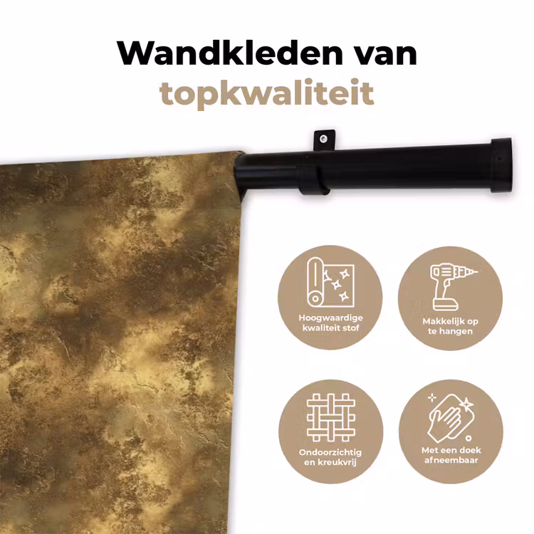 Antiek - Metaallook - Goud Wandkleed katoen klein 269 -sfeer2