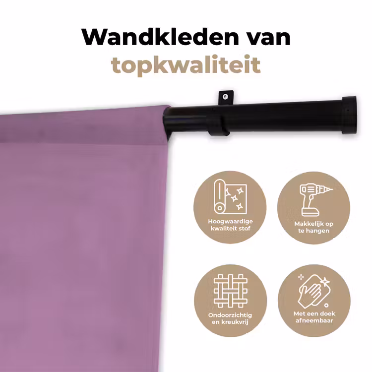 Antique - Orchid - Paars Wandkleed katoen klein 269 -sfeer2