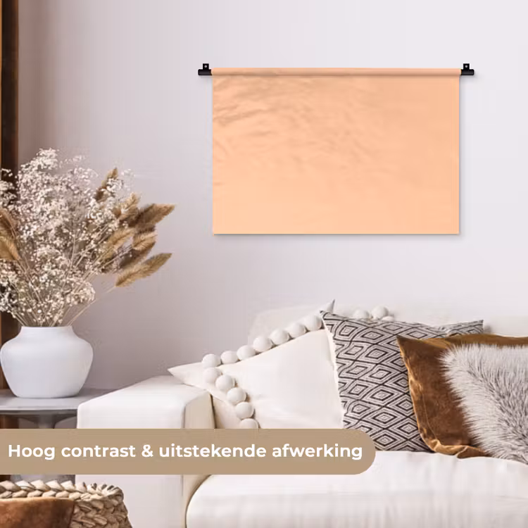 Apricot - Blush - Nude Wandkleed katoen klein 269 -sfeer1