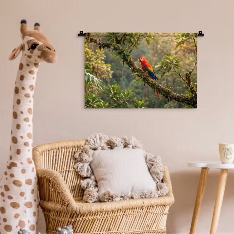Ara - Jungle - Rood Wandkleed katoen klein -wsfeer5_kind