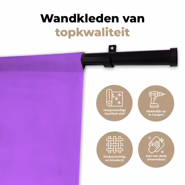 Architectuur - Colosseum - Rome - Minimalistisch - Paars Wandkleed katoen klein -sfeer2