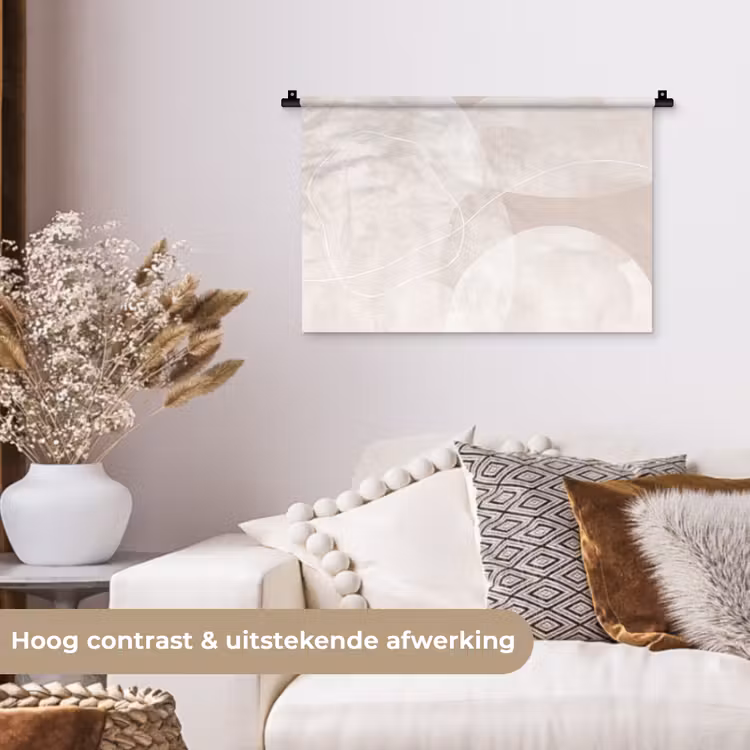 Wall Hanging - Art - Lines - Modern - Kunst - Lijnen - Modern Wandkleed katoen klein