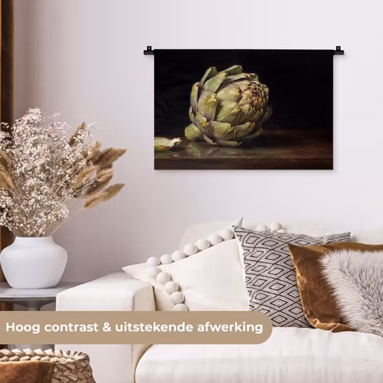 Wall Hanging - Artichoke - Food - Classic - Artichok - Eten - Klassiek Wandkleed katoen klein