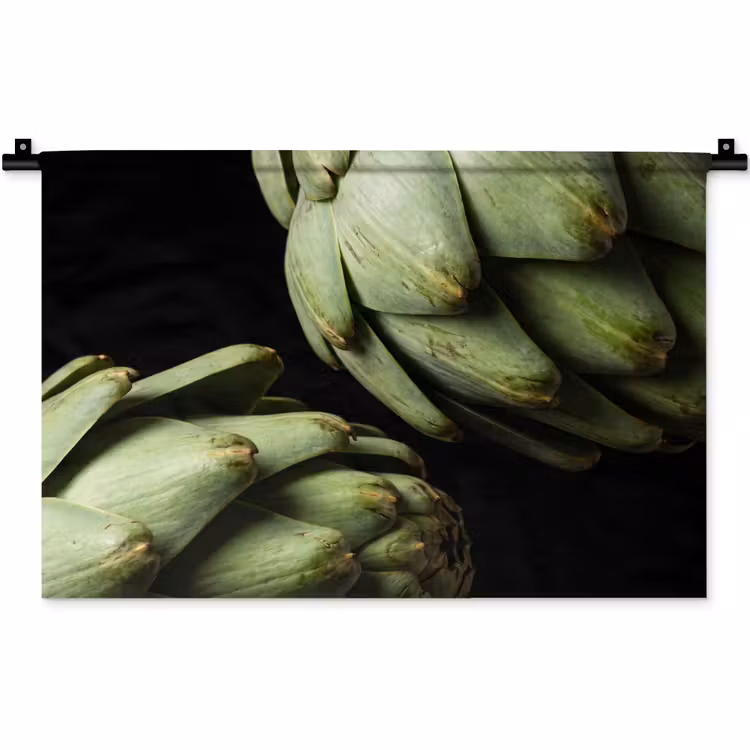Wall Hanging - Artichoke - Green - Food - Artisjok - Groen - Eten Wandkleed katoen klein