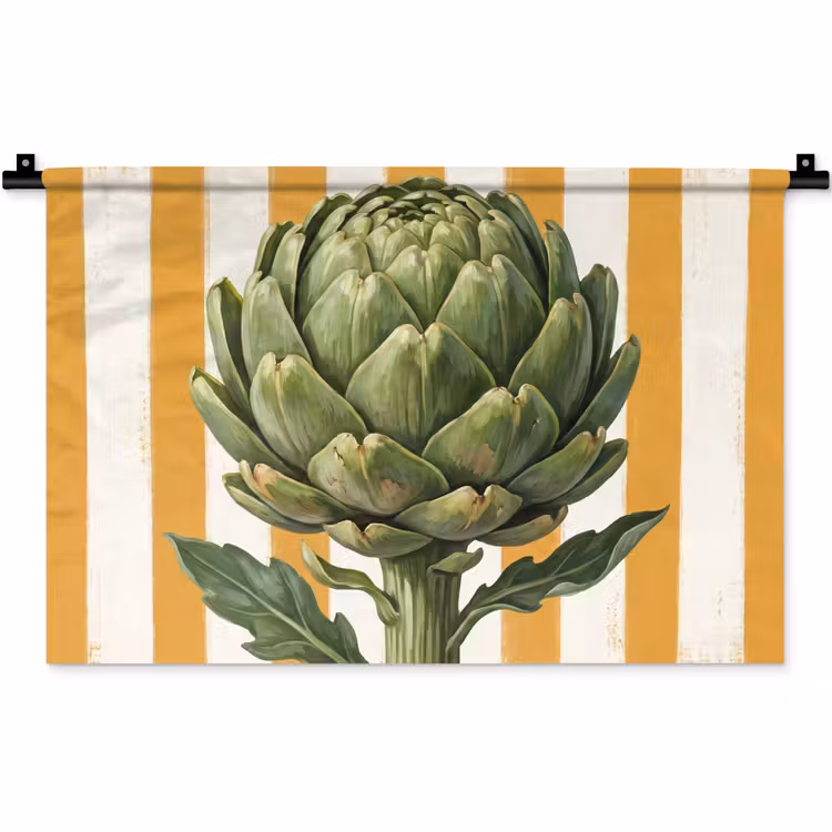 Wall Hanging - Artichoke - Modern - Vegetable - Artisjok - Modern - Groente Wandkleed katoen klein