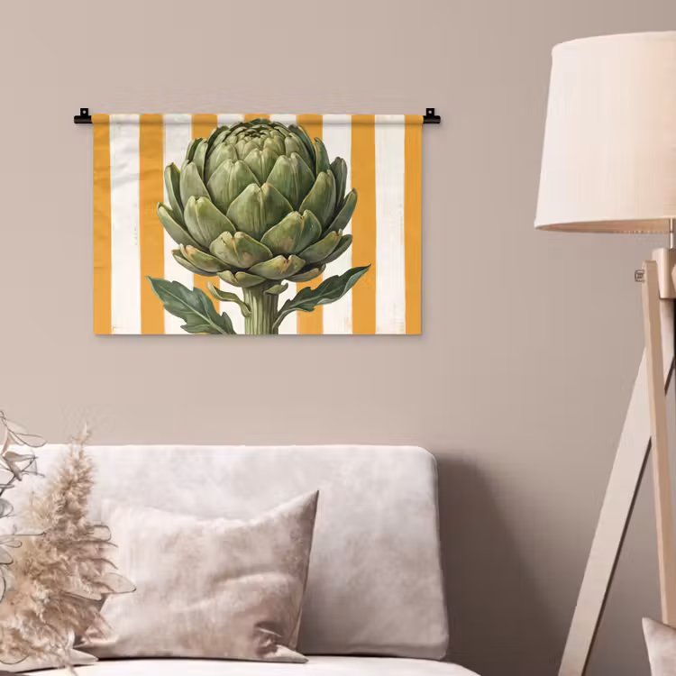Wall Hanging - Artichoke - Modern - Vegetable - Artisjok - Modern - Groente Wandkleed katoen klein