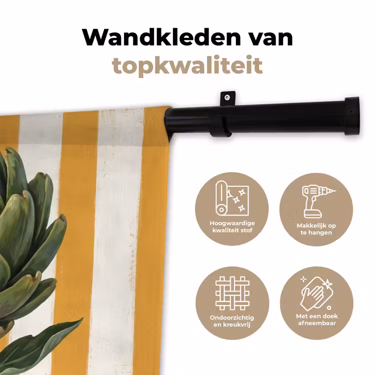 Wall Hanging - Artichoke - Modern - Vegetable - Artisjok - Modern - Groente Wandkleed katoen klein