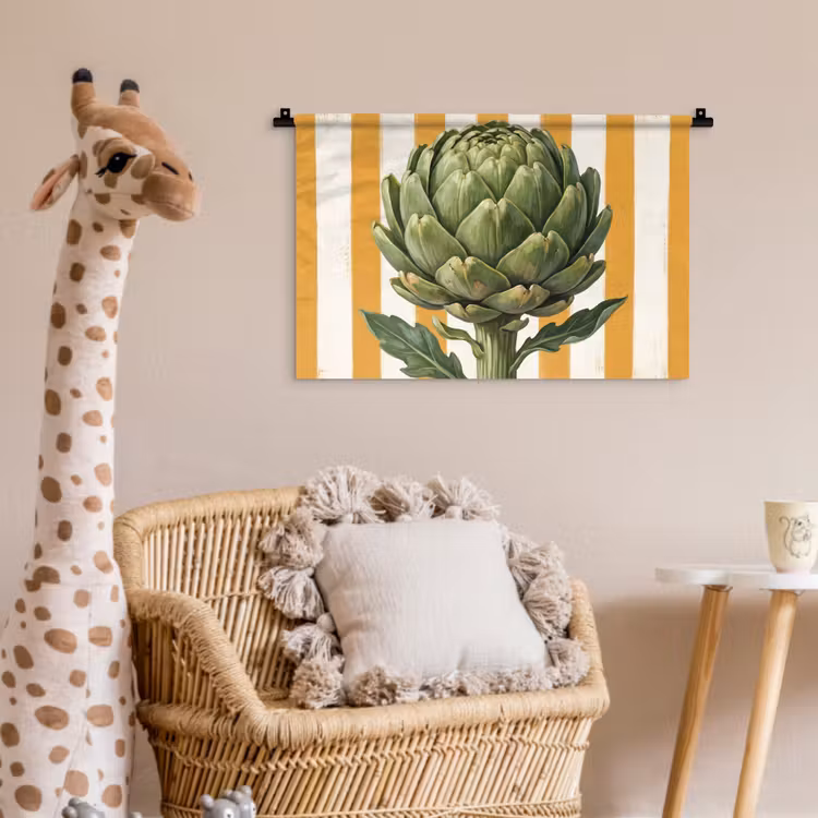 Wall Hanging - Artichoke - Modern - Vegetable - Artisjok - Modern - Groente Wandkleed katoen klein