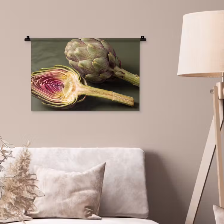 Wall Hanging - Artichoke - Purple - Food - Artisjok - Paars - Voedsel Wandkleed katoen klein