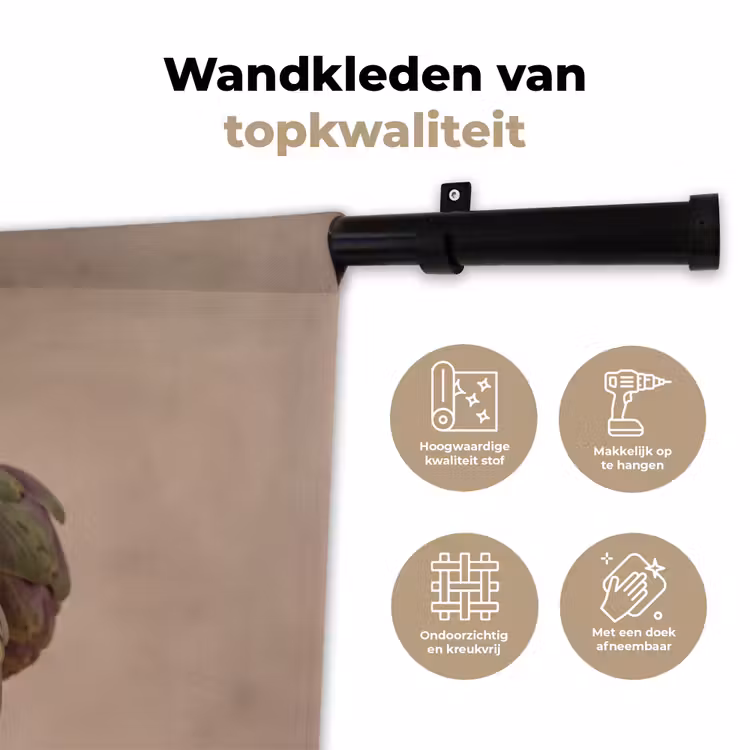 Wall Hanging - Artichokes - Hanging - Vegetables - Artisjokken - Hangend - Groenten Wandkleed katoen klein