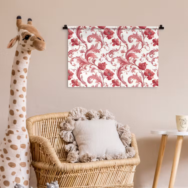 Barok - Patroon - Rood Wandkleed katoen klein 269 -wsfeer5_kind