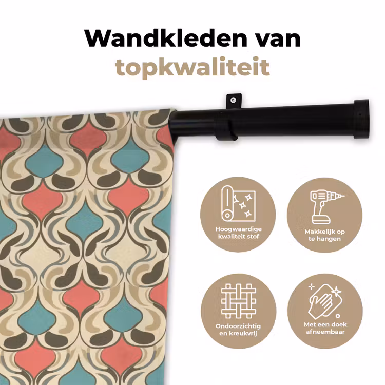 Barok - Retro - Kleurrijk Wandkleed katoen klein 269 -sfeer2