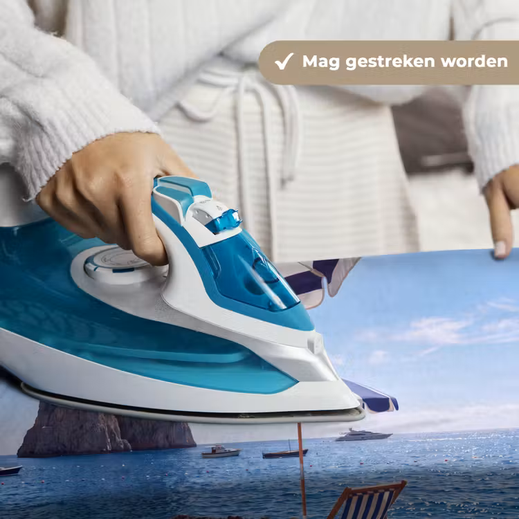 Strand - Ligstoel - Parasol - Zomer - Blauw Wandkleed katoen klein -sfeer9