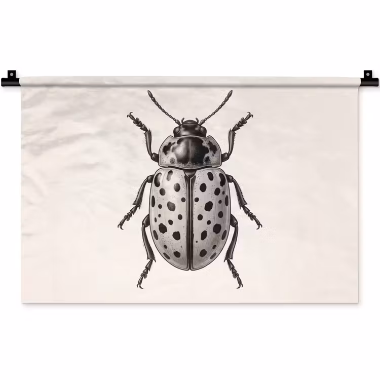 Kever - Insect - Vintage Wandkleed katoen klein -zz3d