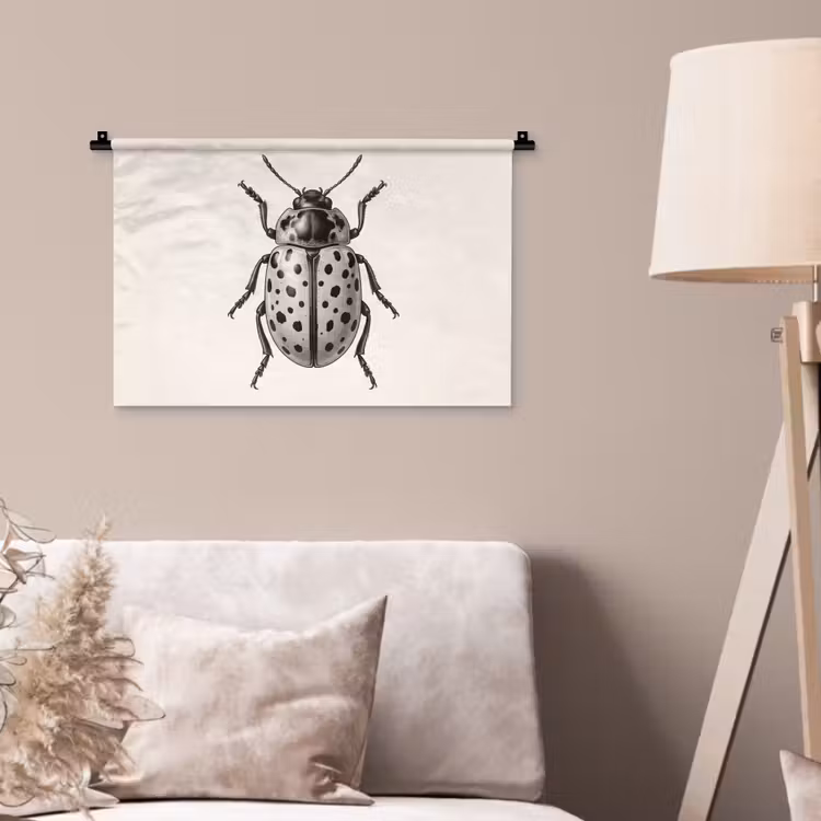 Kever - Insect - Vintage Wandkleed katoen klein -sfeer4