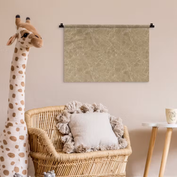 Beige - Marmer - Witte aders Wandkleed katoen klein 269 -wsfeer5_kind