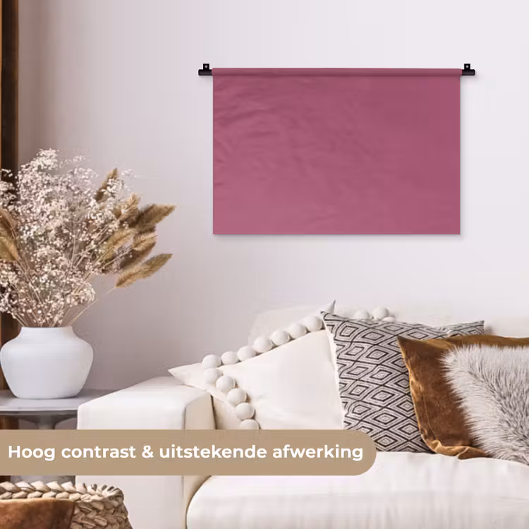 Berry - Roze -Pink Wandkleed katoen klein 269 -sfeer1
