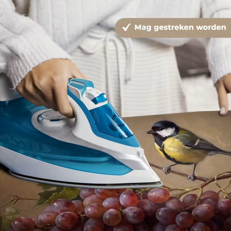 Wall Hanging - Bird - Grapes - Still Life - Vogel - Druiven - Stilleven Wandkleed katoen klein
