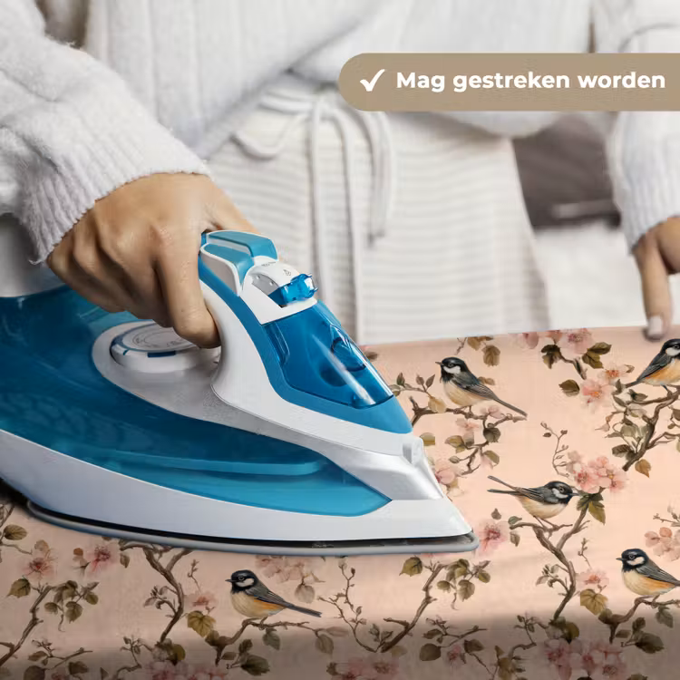 Bloesem - Koolmees - Roze Wandkleed katoen klein 269 -sfeer9